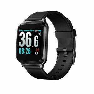 Smartwatch Bluetooth cu termometru, nivel oxigen, tensiune arteriala, 15 functii, iOS/Android, LCD 1.3” TFT, IP67 imagine