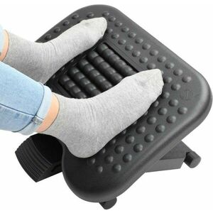 Suport ergonomic pentru picioare, inaltime ajustabila 3 pozitii, role masaj, anti-derapant imagine