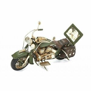 Macheta motocicleta, personalizabila, o fotografie 5x3.5cm, aspect vintage, 28x11x5 cm imagine