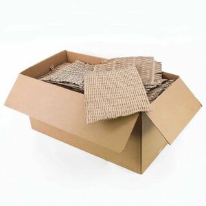 Carton ondulat franjurat pentru ambalare, cutie 30 kg, natur imagine