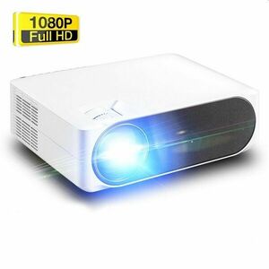 Video proiector LED Full HD, 1080P, sistem operare Android, home theater cu difuzor, USB, HDMI, AV VGA, slot SD, Jack 3.5 imagine
