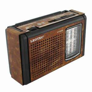 Radio portabil FM-AM, stil retro, 7 benzi radio, alimentare priza sau baterii imagine