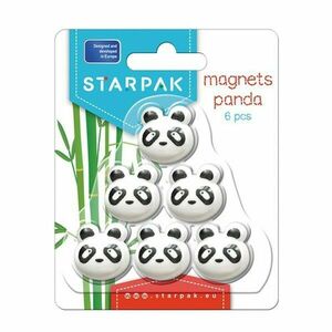Magneti panda, set 6 bucati pentru tabla magnetica, 25 mm Starpak imagine