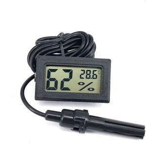 Termometru cu sonda, higrometru electronic, afisaj LCD, negru imagine