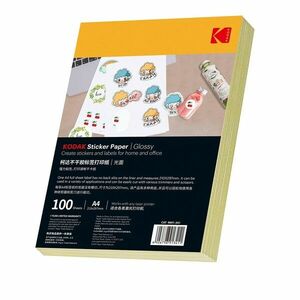 Hartie foto Sticker glossy Kodak, format A4, printare laser, top 100 coli imagine