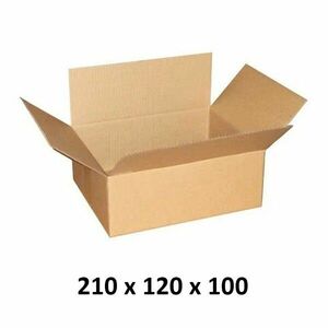 Cutie carton 210x120x100 mm, natur, 3 straturi CO3, 420 g/mp imagine