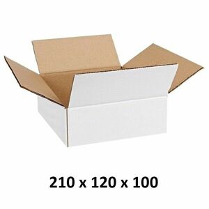 Cutie carton 210x120x100 mm, alb, 3 straturi CO3, 470 g/mp imagine