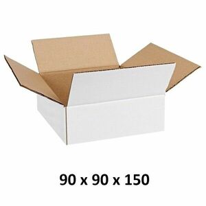 Cutie carton 90x90x150 mm, alb, 3 straturi CO3, 470 g/mp imagine