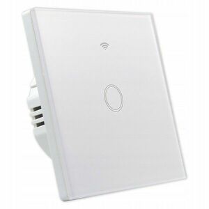Intrerupator simplu Smart touch, WiFi, Android si iOS, indicator LED, alb imagine