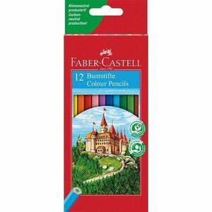 Creioane colorate Faber-Castell, hexagonale, set 12 culori imagine