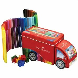 Carioci cu conectori, 33 culori intense in cutie forma camion, ‎21.5 x 9 x 10.5 cm imagine