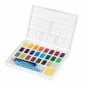 Acuarele 24 culori, pensula rezervor apa, pictura aer liber imagine