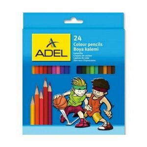 Creioane colorate hexagonale, 24 culori in set, 3 mm grosime mina imagine