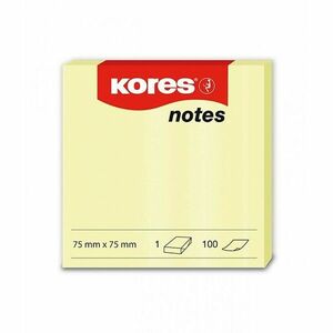 Bloc notes adezive, 100 file, 75x75 mm, galben pal imagine