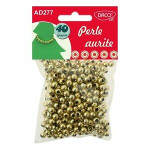 Perle aurite, accesorii craft, diametru 6 mm, cantitate 40g imagine