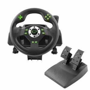 Volan si pedale racing games PC, PS3, vibratii, 12 butoane, RESIGILAT imagine