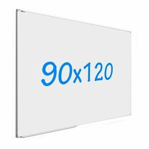 Tabla magnetica whiteboard, 90x120 cm, rama aluminiu slim, suport markere, RESIGILAT imagine