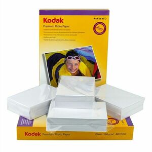 Pachet 500 coli hartie foto Kodak Premium Glossy, 10x15 cm, 230 g, RESIGILAT imagine