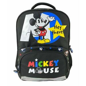 Ghiozdan Mickey Mouse negru, clasele 1-4, benzi reflectorizante pe bretele imagine