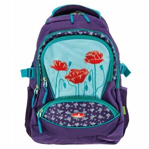 Ghiozdan adolescenti si scolari, compartiment laptop, imprimeu floral, inaltime 46 cm imagine