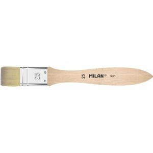 Pensula MILAN, natur, seria 531, numarul 25, maner din lemn imagine