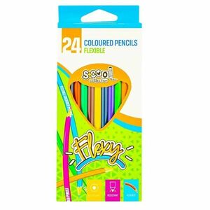 Set 24 creioane flexibile, colorate, forma hexagonala, mina 3 mm imagine