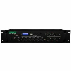Amplificator PA 120W cu mixer, 6 zone, USB/SD/Tuner, 4Mic si 3AUX, 100V & 4-16 Ohmi imagine