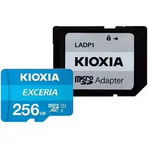 Card de memorie microSDXC Kioxia Exceria (M203) 256GB, UHS I U1+ adaptor, LMEX1L256GG2 imagine