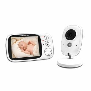 Sistem monitorizare audio-video pentru bebelusi LCD 3.2 Esperanza Jacob, wireless, 750mAh, 5V/1000mA DC, 6, 7 10, 6 x 6, 7cm, alb imagine