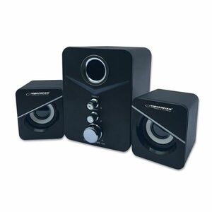 Sistem audio 2.1 Esperanza Cancan, USB, jack 3, 5mm, 6W, 180 - 20000 Hz, negru imagine