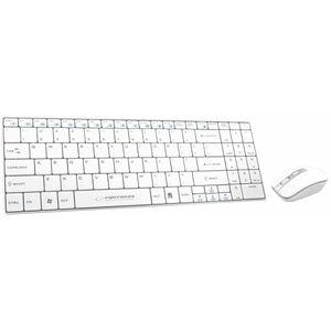 Kit tastatura si mouse Bluetooth 2, 4Ghz Esperanza Liberty, USB, 4 butoane, 800/1200/1600dpi, alb imagine