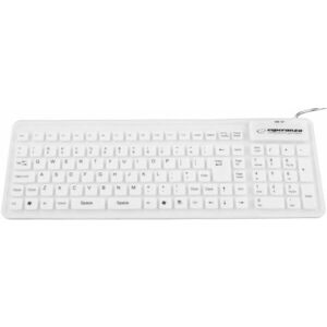 Tastatura silicon cu fir Esperanza, USB, 250mA, 5V/0, 25V, 38 x 13 x 10cm, alb imagine