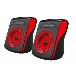 Sistem audio 2.0 Esperanza Flamenco, USB, jack 3, 5mm, 6W, 4Ω, 5V, 20Hz-18kHz, 7, 5 x 16, 3 x 11, 7cm, negru/rosu imagine