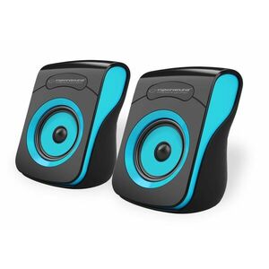 Sistem audio 2.0 Esperanza Flamenco, USB, jack 3, 5mm, 6W, 4Ω, 5V, 20Hz-18kHz, 7, 5 x 16, 3 x 11, 7cm, negru/albastru imagine