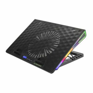 Cooler laptop Esperanza Buran, 1 ventilator, 6 viteze, USB, 600-800 rpm, 1, 25 W, 21 dBA, 40 x 28, 8 x 3, 6cm, negru imagine
