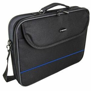 Geanta laptop 15.6 inch Classic Esperanza, compartimentata, 32 x 29 x 4, 6, negru/albastru imagine