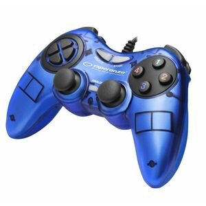 Controller cu fir pentru PC Esperanza Fighter, USB, 12 butoane, albastru imagine