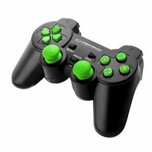Controller cu fir PS3/PC Esperanza Trooper, USB, 12 butoane, negru/verde imagine