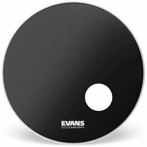 Evans BD24RONX Onyx Coated 24" Black Față de rezonanță pentru tobe imagine
