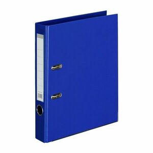 Biblioraft arhivare, format A4, cotor 5 cm, bordura metalica, albastru imagine
