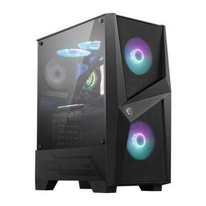 Carcasa MSI MAG FORGE 100R, Middle Tower, Tempered glass (Negru) imagine