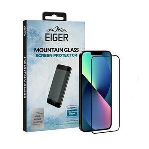 Folie Protectie Sticla Eiger 3D Edge to Edge iPhone 13/13 Pro, 0.33mm, 9H, oleophobic (Negru/Transparent) imagine