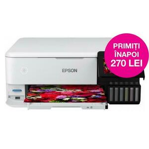 Multifunctional Epson L8160, InkJet Color, 16 ppm, A4, Duplex, Retea, Wireless (Alb) imagine