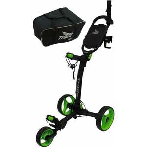 Axglo TriLite 3-Wheel Trolley SET Black/Green Cărucior de golf manual imagine