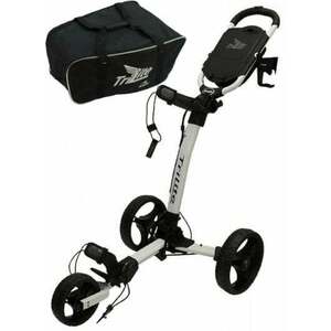 Axglo TriLite 3-Wheel Trolley SET White/Black Cărucior de golf manual imagine