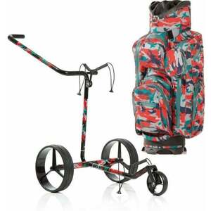 Jucad Carbon 3-Wheel Aquastop Bag SET Camuflaj Cărucior de golf manual imagine