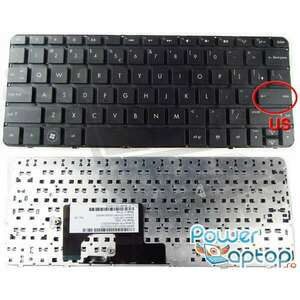 Tastatura HP Mini 210 3000 neagra layout US fara rama enter mic imagine