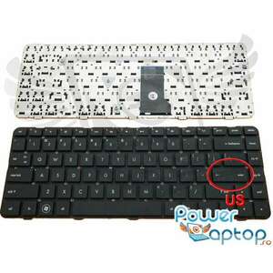 Tastatura HP Pavilion dv5 2000 neagra layout US fara rama enter mic imagine