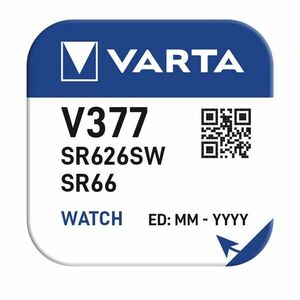 Baterie Varta V377/SR66, diametru 6.8 mm, 1.55 V, pentru ceas imagine