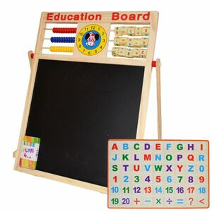 Tabla magnetica de scris cu doua fete si socotitoare Education Board Mare 46cm x 41cm imagine